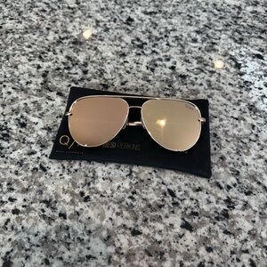 Quay x Desi High Key Mirrored Aviator Sunglasses, 62mm